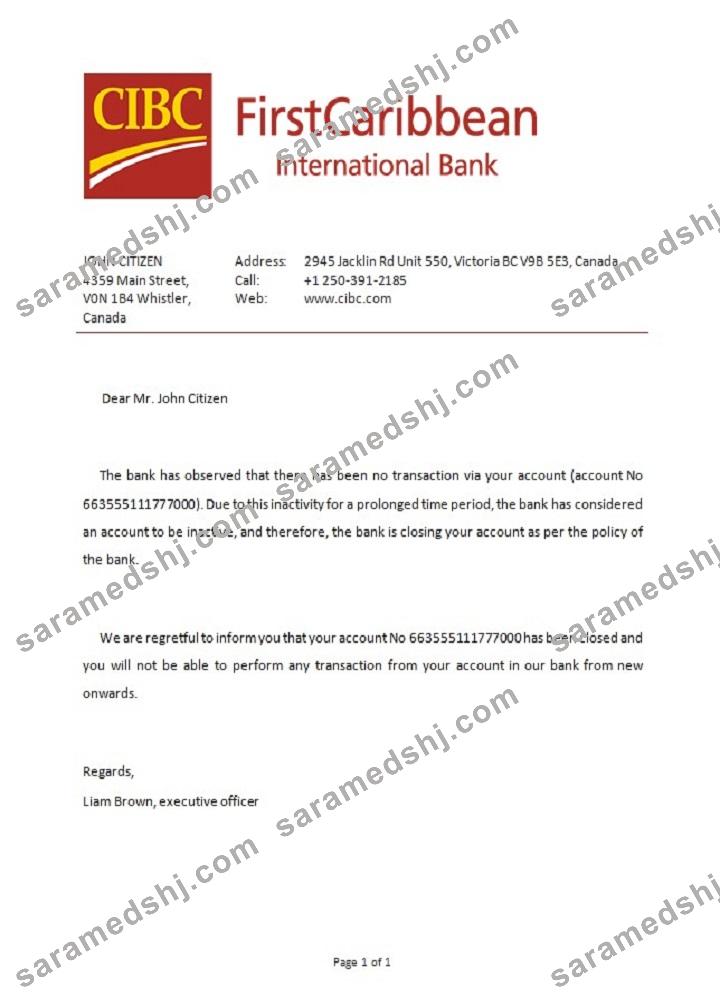 Canada_CIBC Bank_closure reference